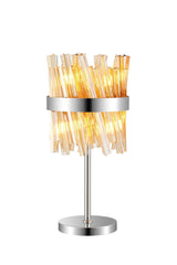 Bellina 6Lt Table Lamp Nickel Amber