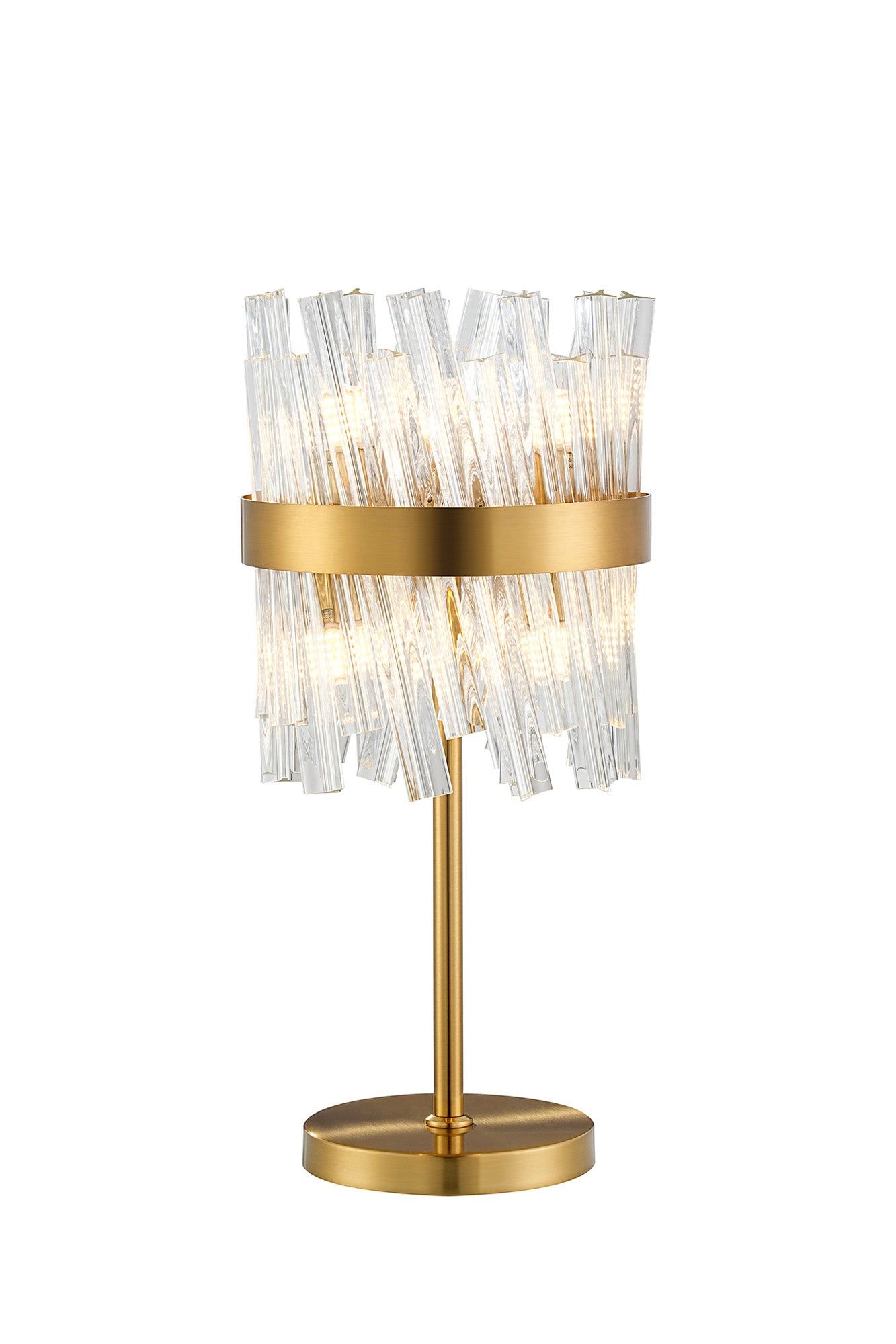 Bellina 6Lt Table Lamp Brass Clear