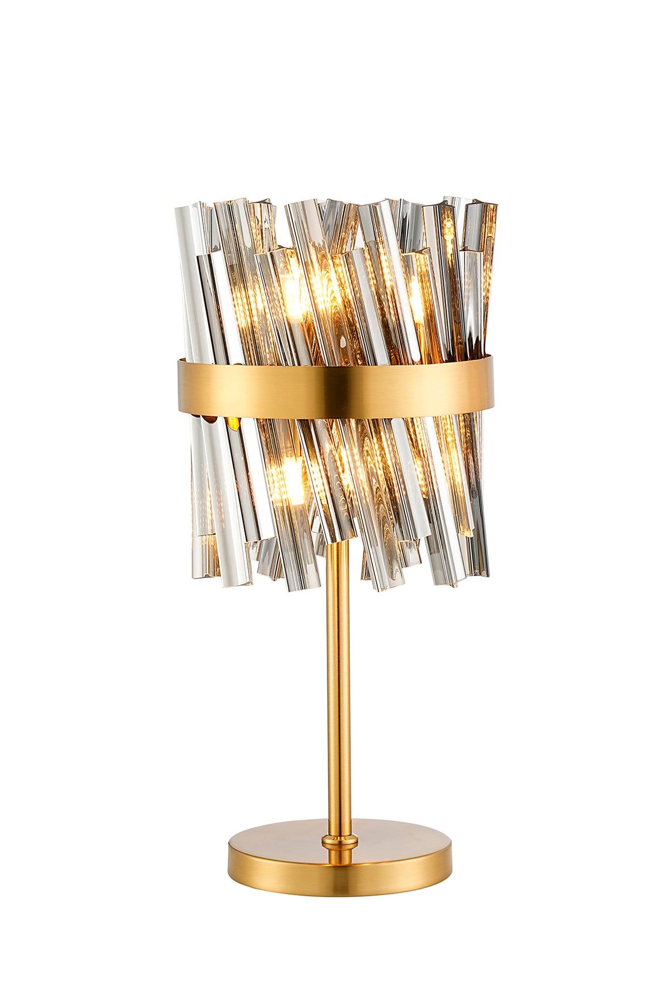 Bellina 6Lt Table Lamp Brass Smoke