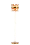Bellina 8Lt Floor Lamp Brass Amber