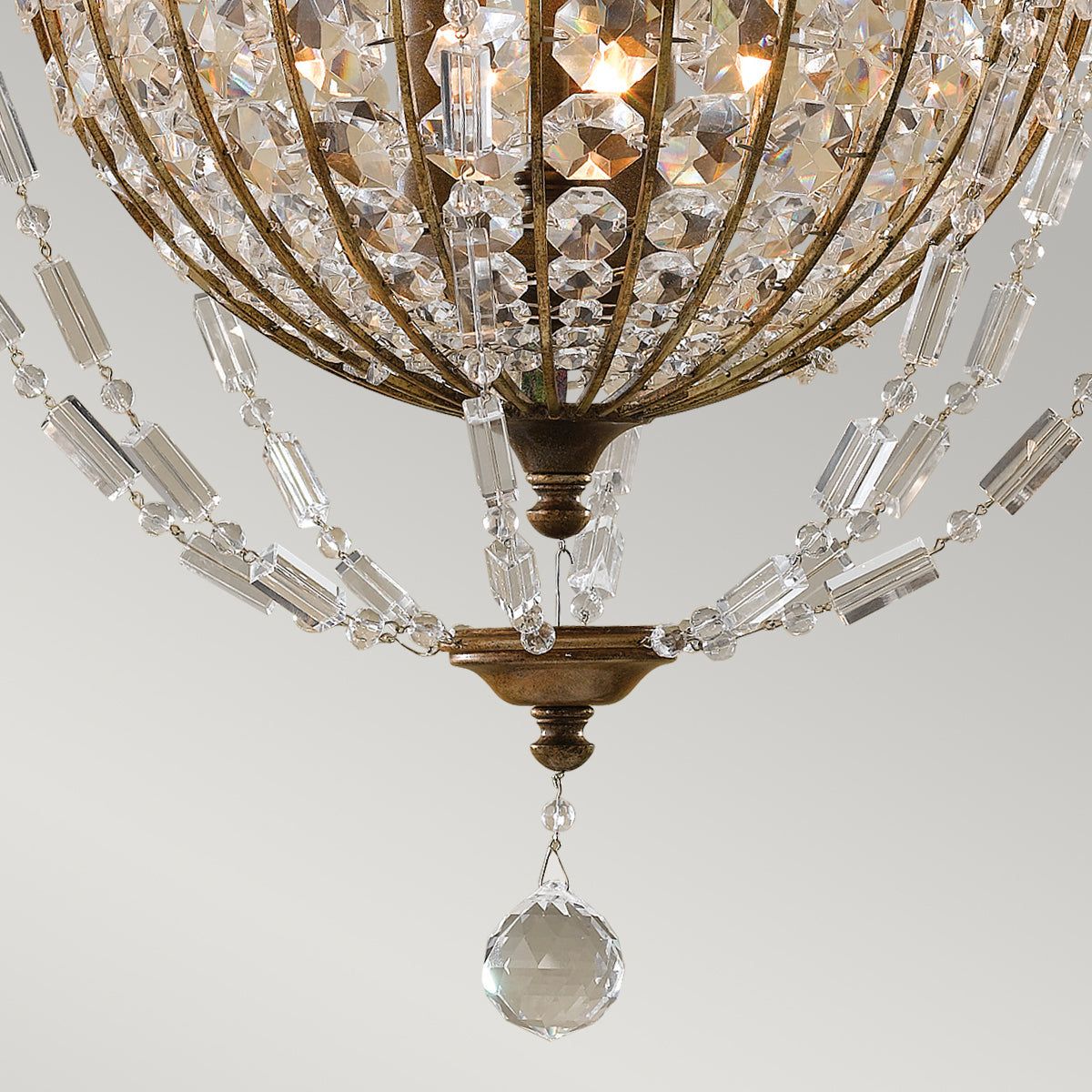 Bellini 3Lt Centre Ceiling Light - British Bronze Finish