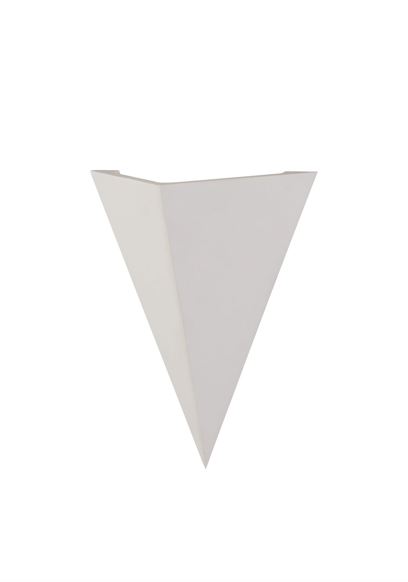 Adnonis Triangle Wall Lamp, 1 x G9, White Paintable Gypsum