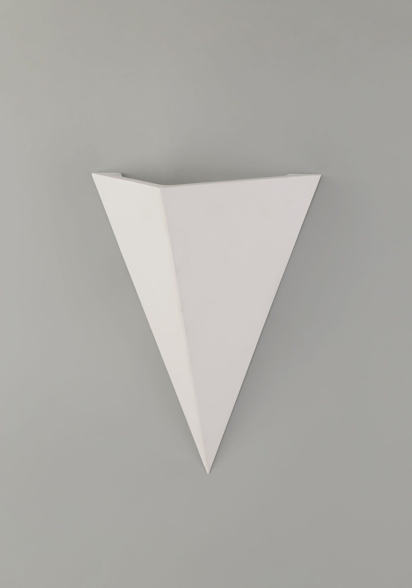 Adnonis Triangle Wall Lamp, 1 x G9, White Paintable Gypsum