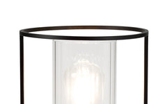 Beres Table Lamp, 1 Light E27, Black/Clear Glass