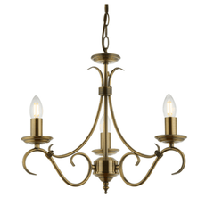 Bernice 3 Pendant Light Antique Brass - Cusack Lighting