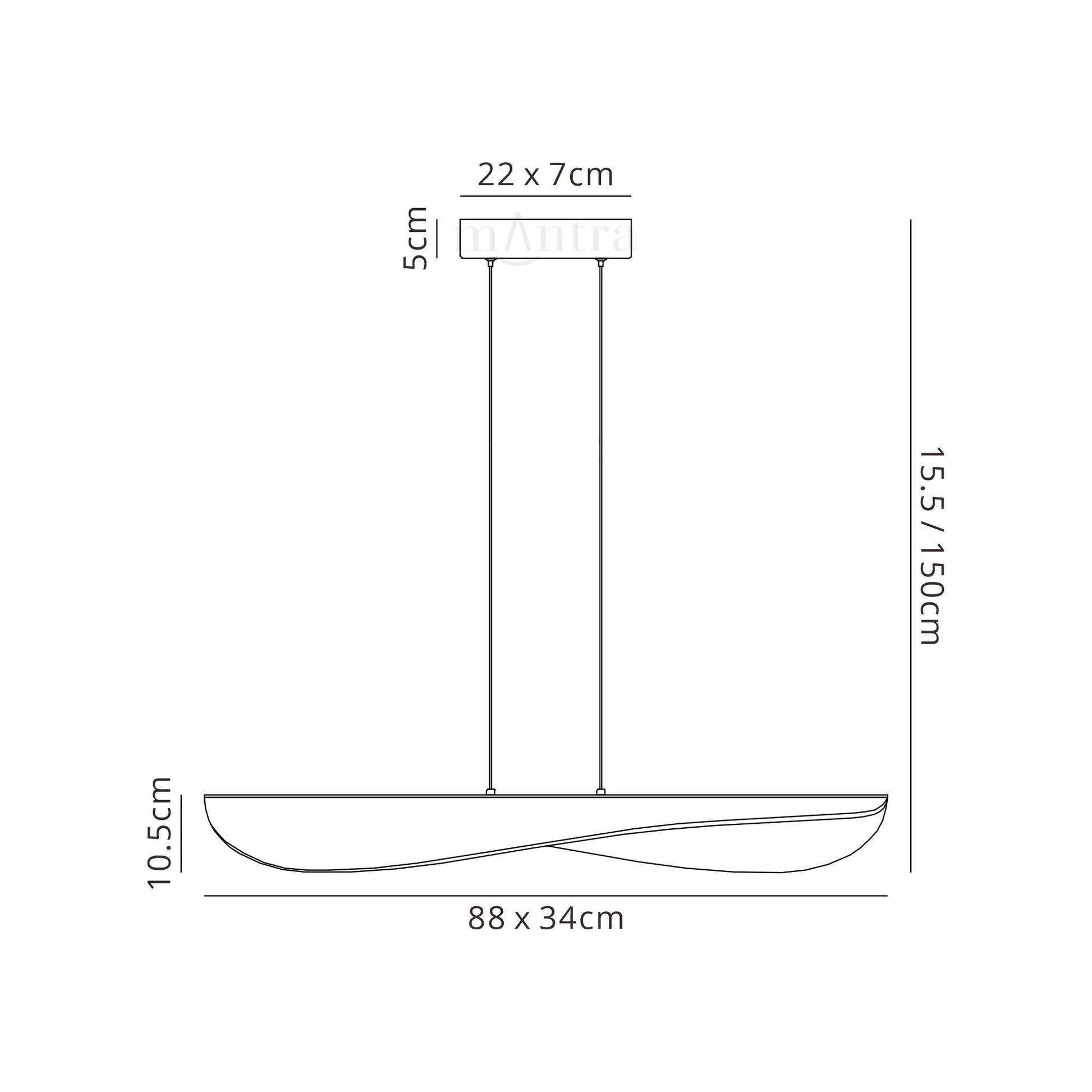 Bianca Large LED Pendant - White Finish