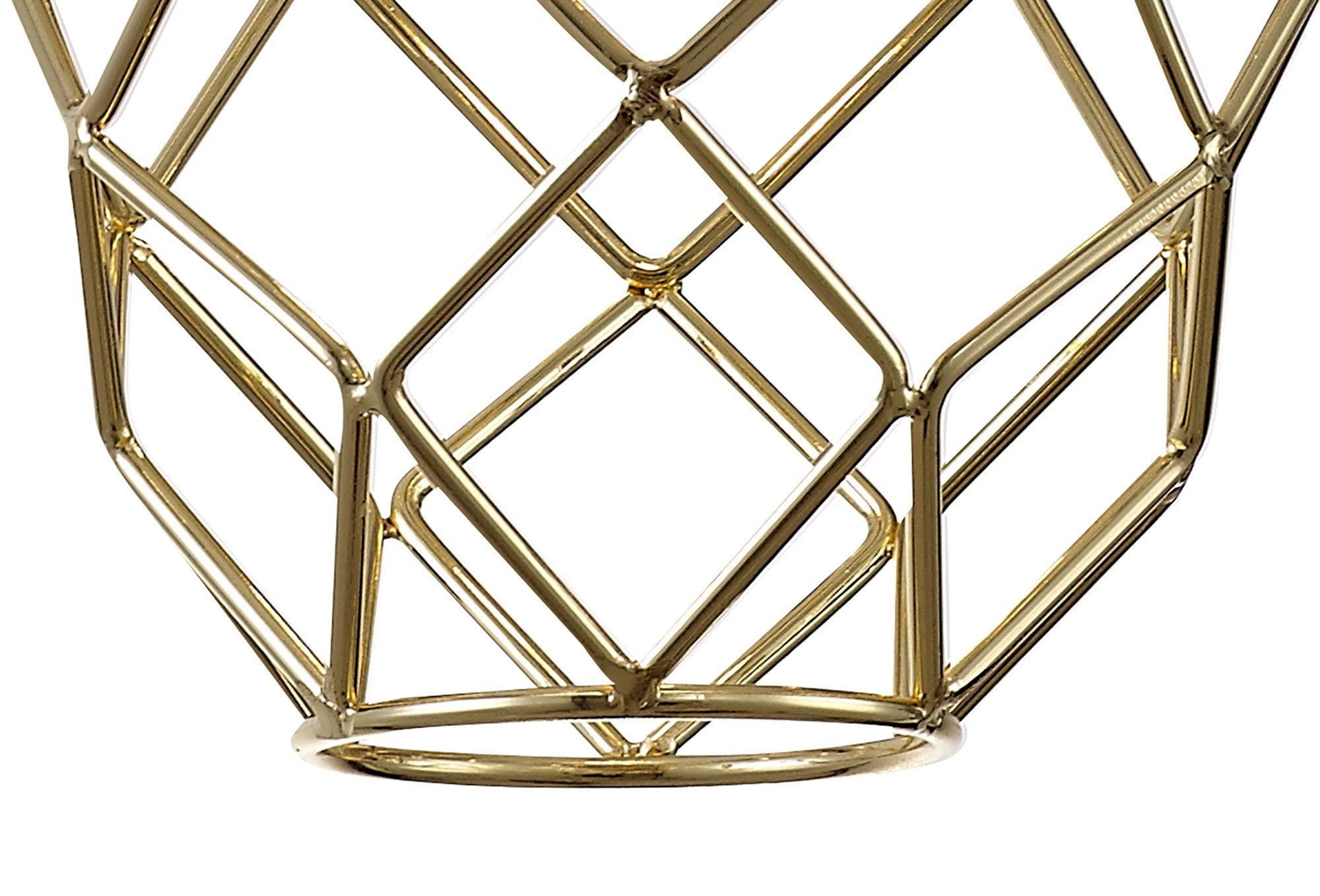Bistreao Curved Cylinder Pendant, 1 x E27, Polished Brass
