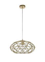 Bistreao Elliptical Sphere Pendant, 1 x E27, Polished Brass