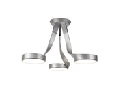 Blush 3 Led Flush Ceiling Light, 3 x 12W LED, 3000K, 2880lm, 3yrs Warranty - Silver & Polished Chrome IP20