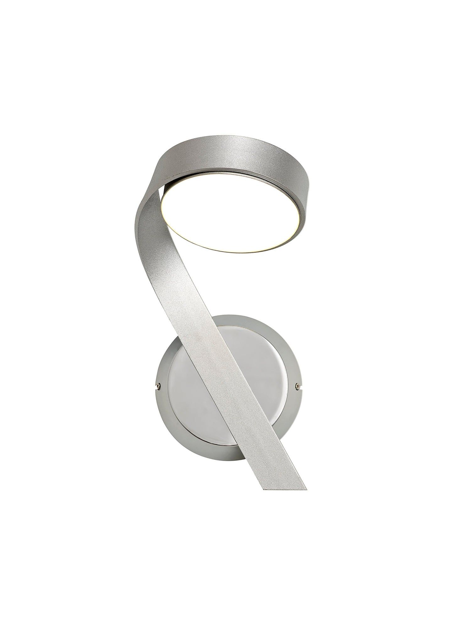 Blush Wall Lamp Left Switched, 1 x 10W LED, 3000K, 800lm, 3yrs Warranty - Silver & Polished Chrome IP20