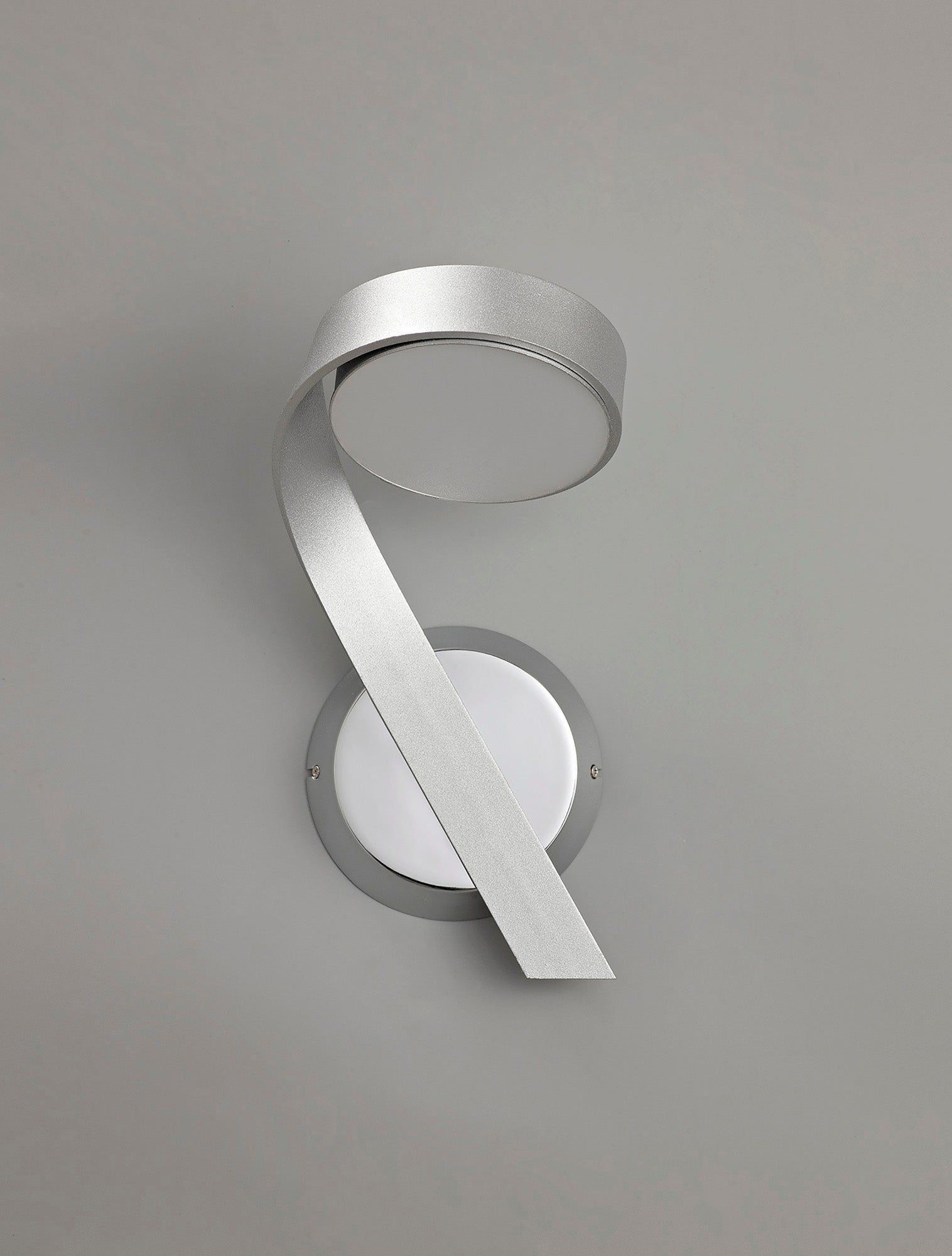 Blush Wall Lamp Left Switched, 1 x 10W LED, 3000K, 800lm, 3yrs Warranty - Silver & Polished Chrome IP20