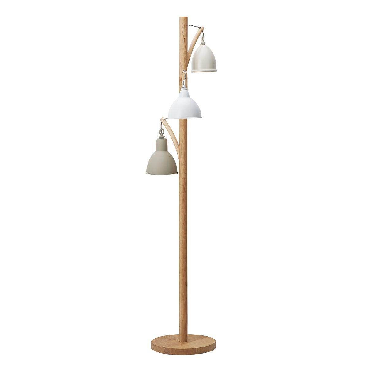 Dar Blyton 3 Light Floor Lamp complete with Painted Shade - Cusack Lighting
