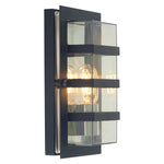 Boden 1 Light Wall Light - Black With Clear/Opal Glass - Cusack Lighting