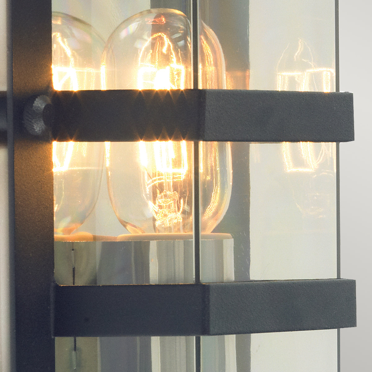 Boden 1 Light Wall Light - Black With Clear/Opal Glass - Cusack Lighting