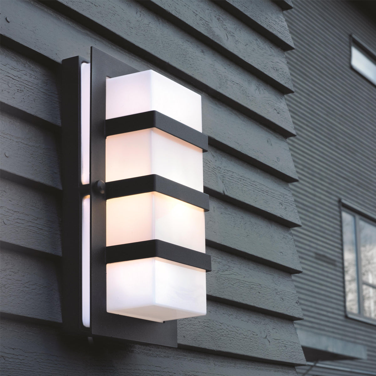 Boden 1 Light Wall Light - Black With Clear/Opal Glass - Cusack Lighting