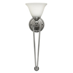 Bolla 1Lt Wall Light Torchiere - Brushed Nickel Finish