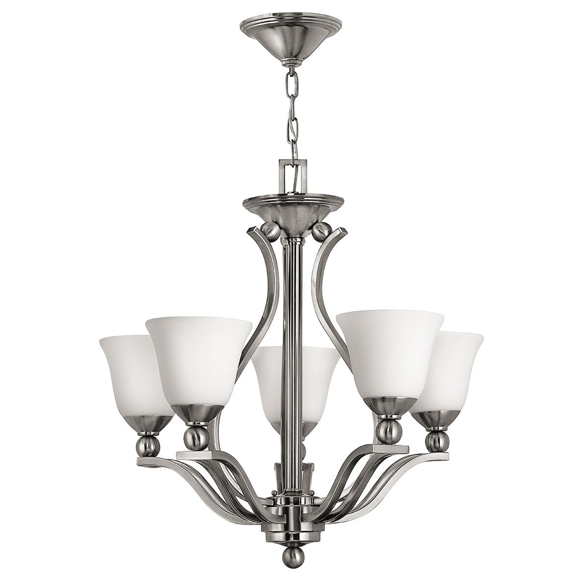 Bolla 5Lt Centre Ceiling Light - Brushed Nickel Finish