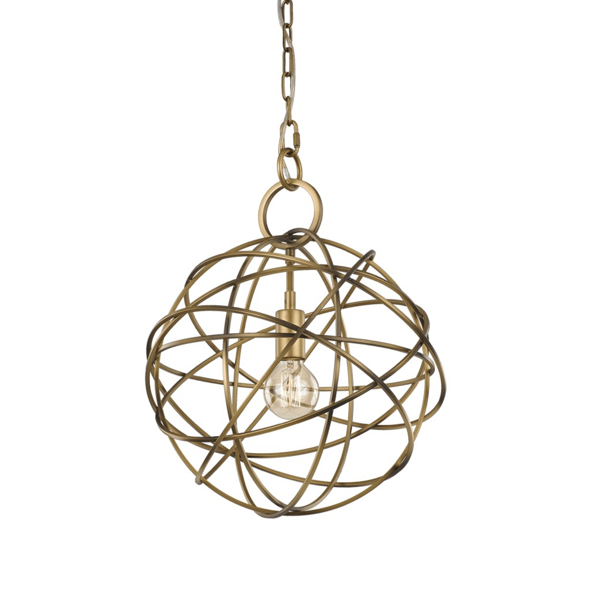 Brixton 1 Light Pendant in Gold