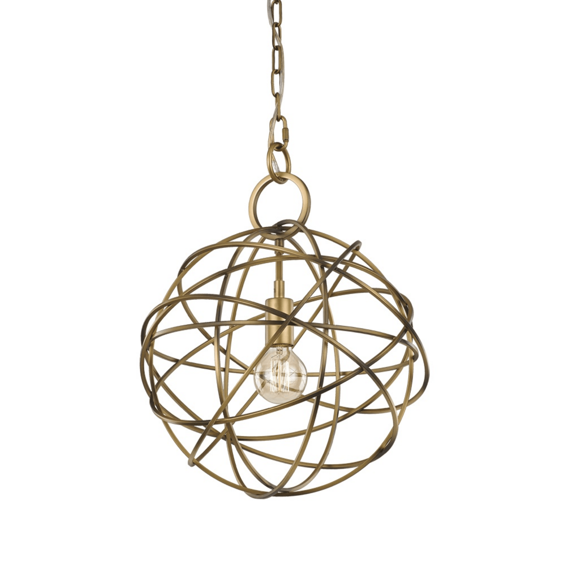 Brixton 1 Light Pendant in Gold