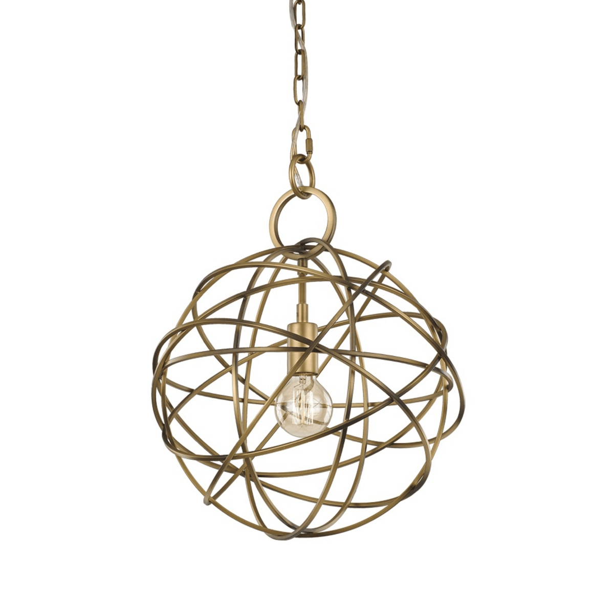 Brixton 1 Light Pendant in Gold