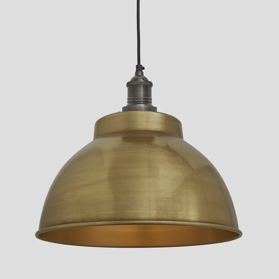 Brooklyn Dome Pendant - 13 Inch - Brass