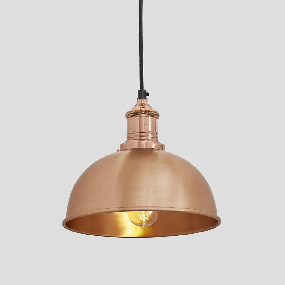 Brooklyn Dome Pendant Light - 8 Inch - Copper