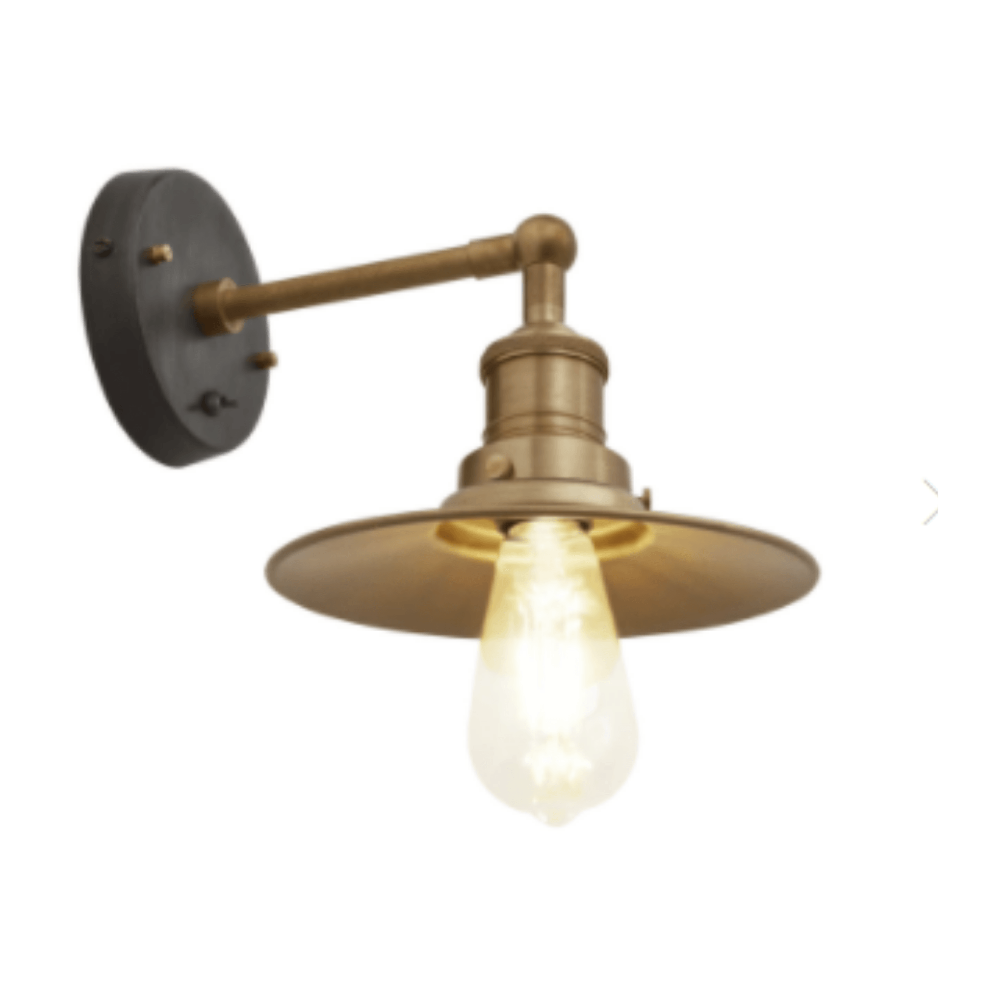 Brooklyn Flat Wall Light - 8 Inch - Brass - Cusack Lighting