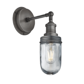 Brooklyn Outdoor & Bathroom Wall Light - Pewter - Cusack Lighting