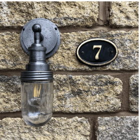 Brooklyn Outdoor & Bathroom Wall Light - Pewter - Cusack Lighting