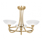 Tristan 3Lt/5Lt Ceiling Lamp - Antique Brass/ Satin Chrome