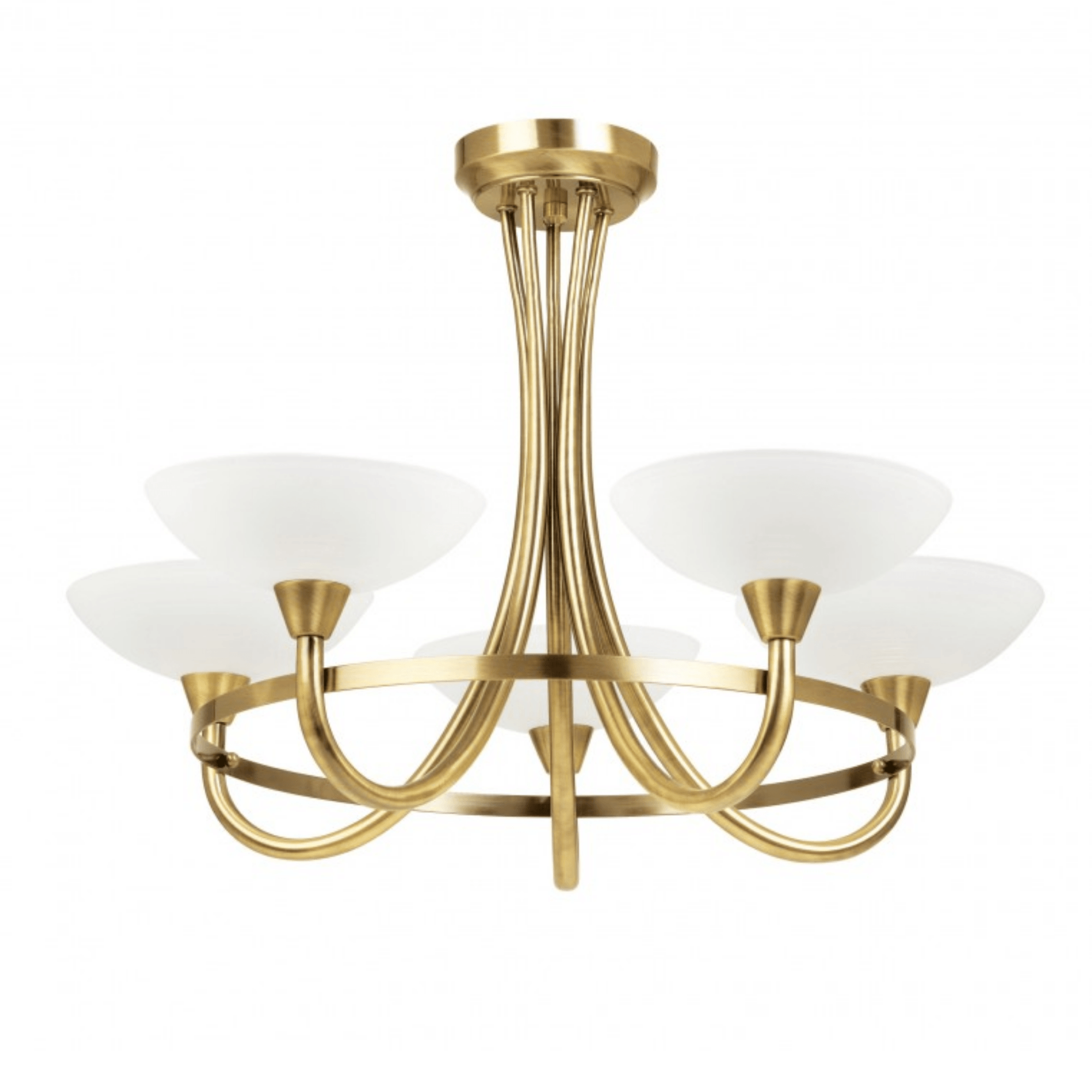 Tristan 5Lt Ceiling Lamp - Antique Brass