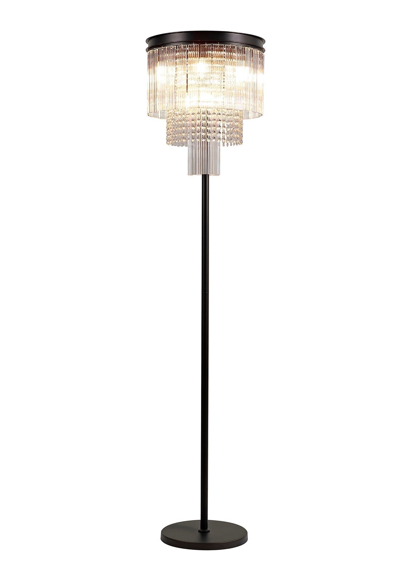 Camden Floor Lamp, 9 Light E14, Brown Oxide Item Weight: 17.5kg