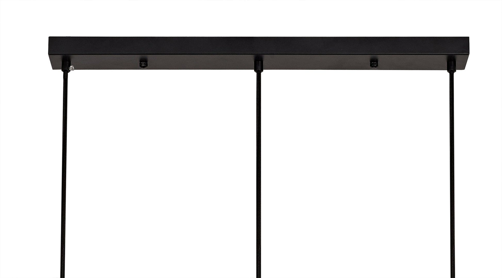 Cannes Linear Pendant, 3 Light Adjustable E14, Matt Black/Painted Gold