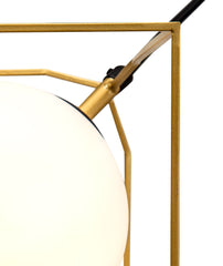 Cannes Single Pendant, 1 Light Adjustable E14, Matt Black/Painted Gold