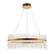 CARMEN Glass rod gold pendant - Cusack Lighting