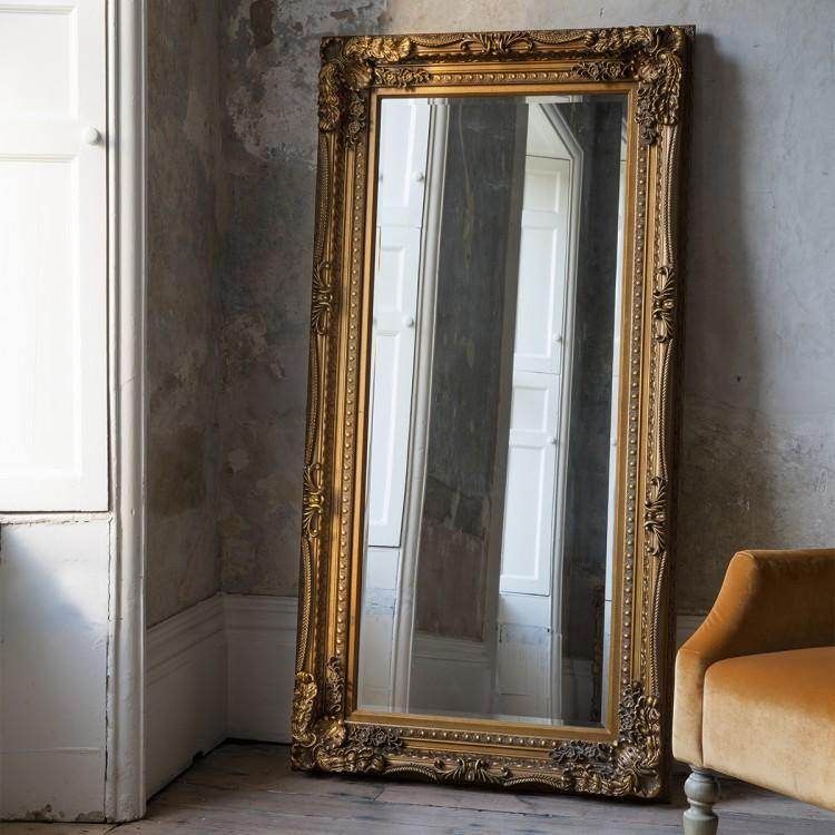 Carved Louis Leaner Mirror - Various Finishes - Cusack Lighting