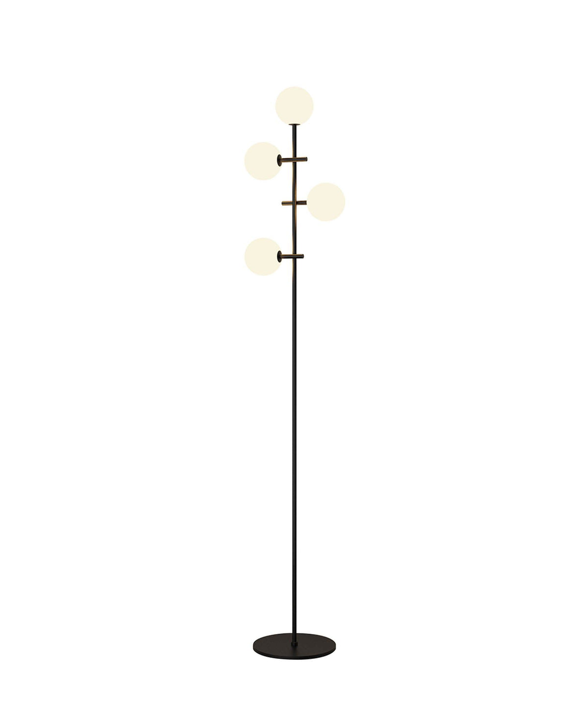 Cellar Floor Lamp 4 Light, Replaceable 5W LEDs, 3000K, Black