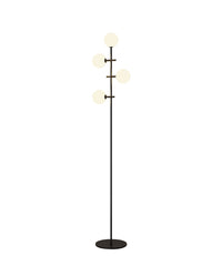 Cellar Floor Lamp 4 Light, Replaceable 5W LEDs, 3000K, Black