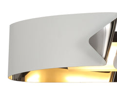 Cellar Wall Lamp, 1 x 10W LED, 3000K, 700lm,Sand White/Sand Anthracite/Polished Chrome, 3yrs Warranty