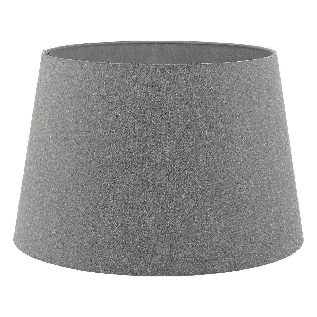 Cezanne 40cm Slate Grey Faux Silk Tapered Drum - Cusack Lighting