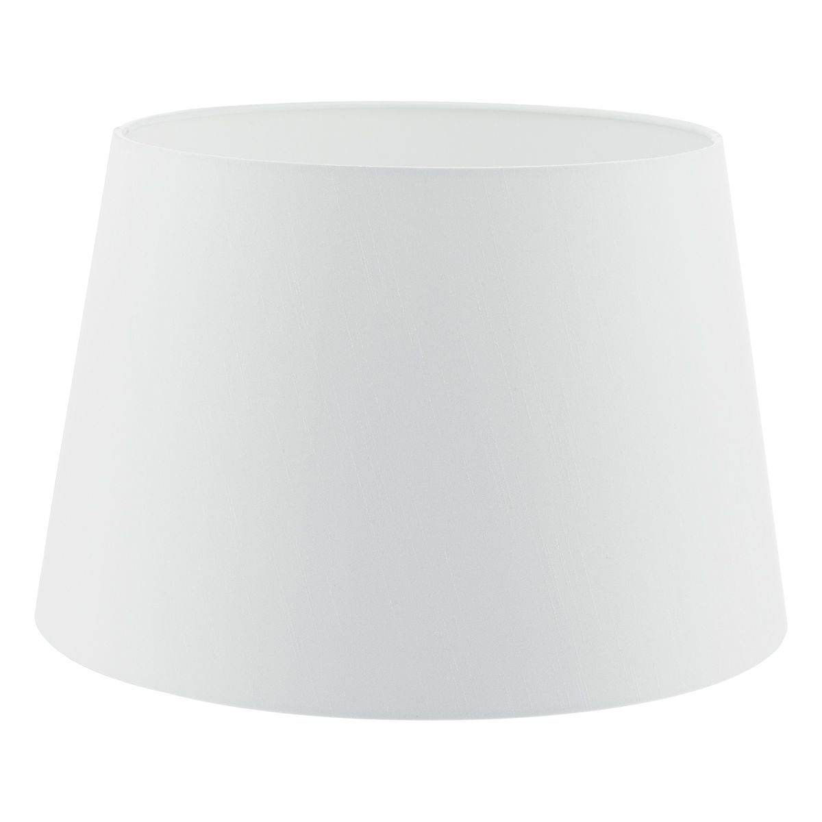 Cezanne 45cm White Faux Silk Tapered Drum - Cusack Lighting