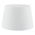 Cezanne 45cm White Faux Silk Tapered Drum - Cusack Lighting