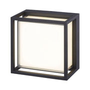 Chamonix Square/Rectangle Ceiling/Wall Light, 9W LED, 3000K, 725lm, IP65, Dark Grey, White