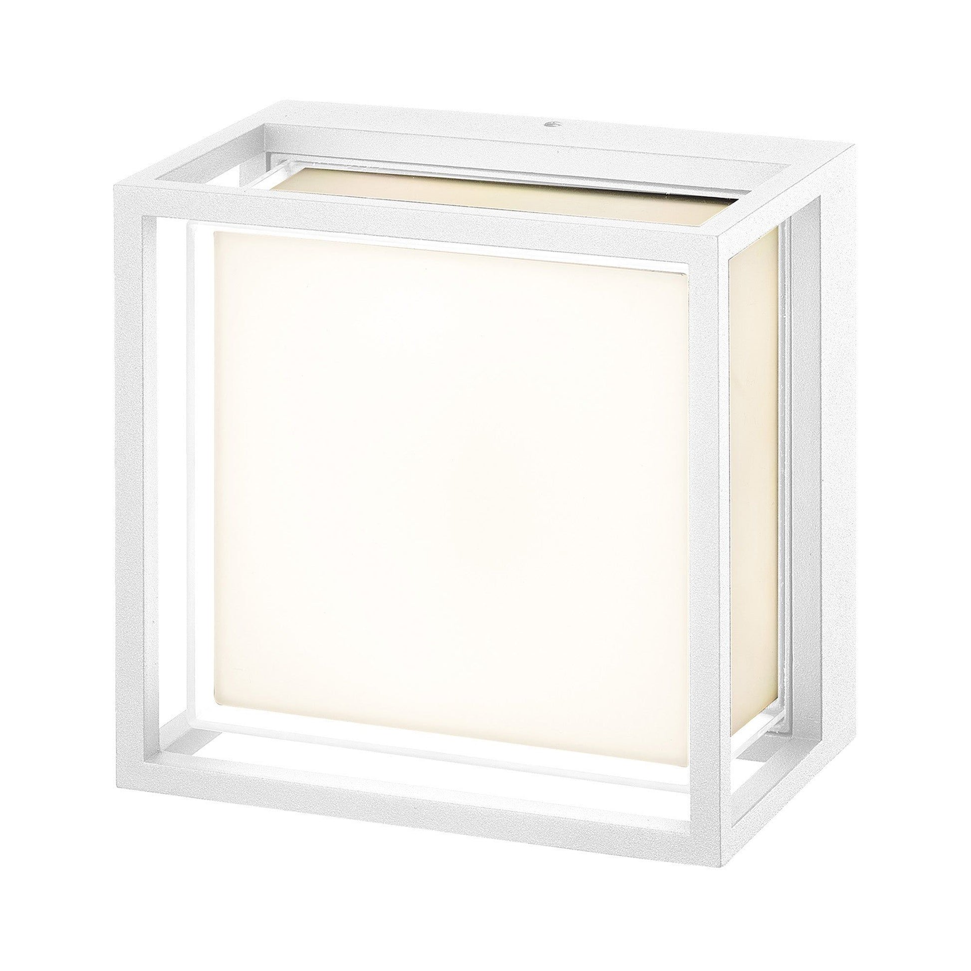 Chamonix Square/Rectangle Ceiling/Wall Light, 9W LED, 3000K, 725lm, IP65, Dark Grey, White