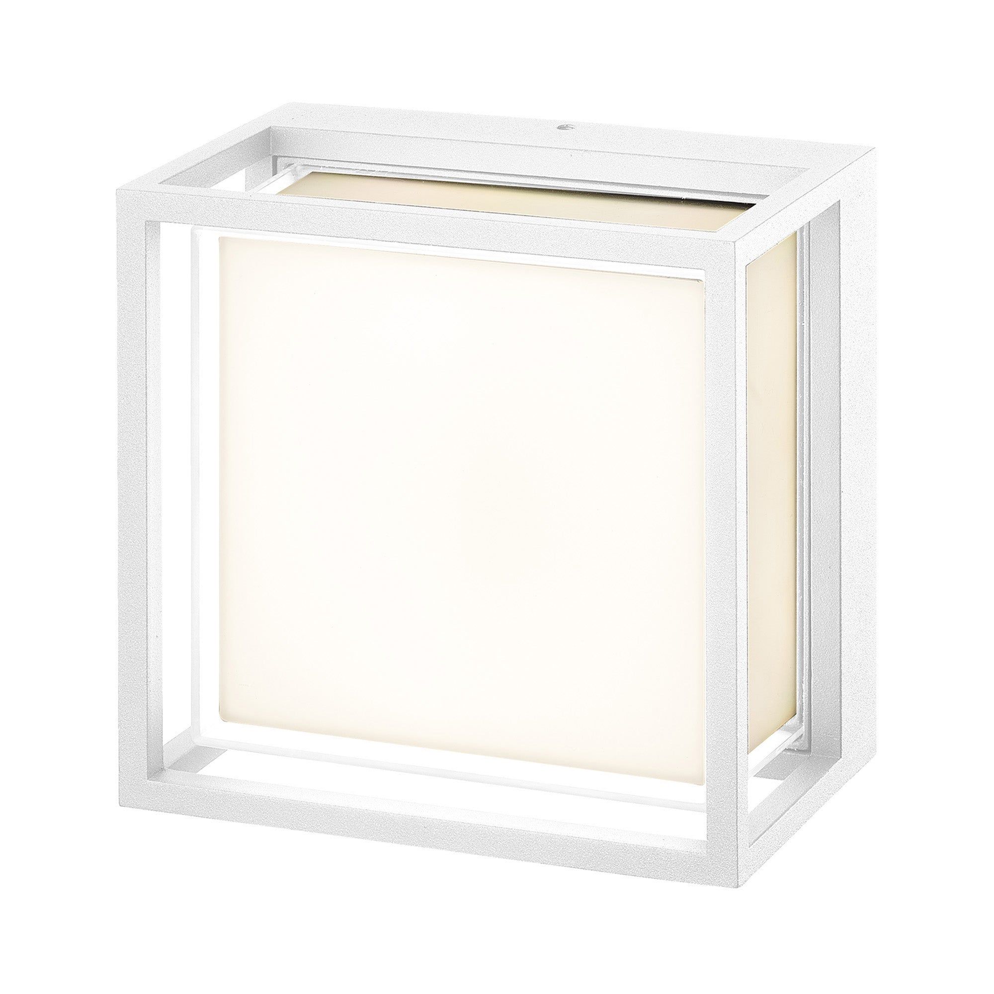 Chamonix Square/Rectangle Ceiling/Wall Light, 9W LED, 3000K, 725lm, IP65, Dark Grey, White