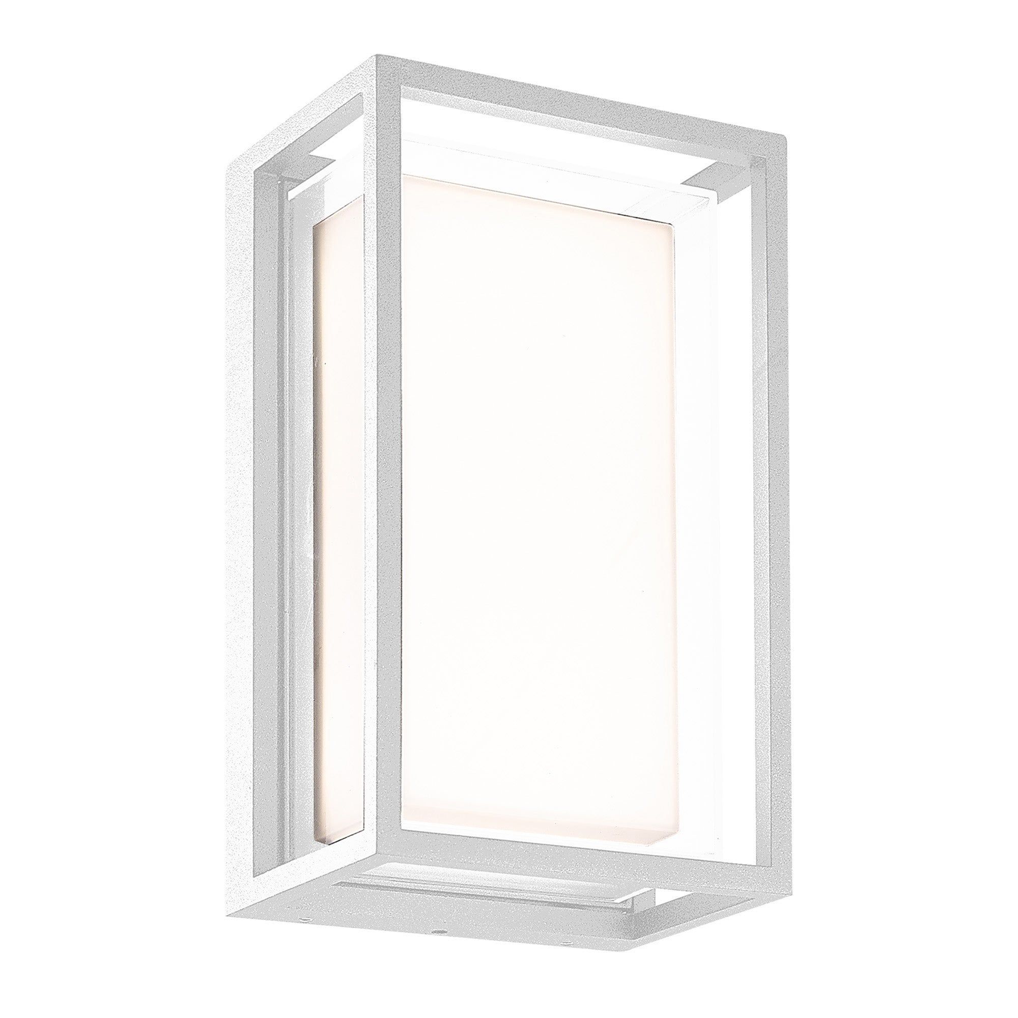 Chamonix Square/Rectangle Ceiling/Wall Light, 9W LED, 3000K, 725lm, IP65, Dark Grey, White
