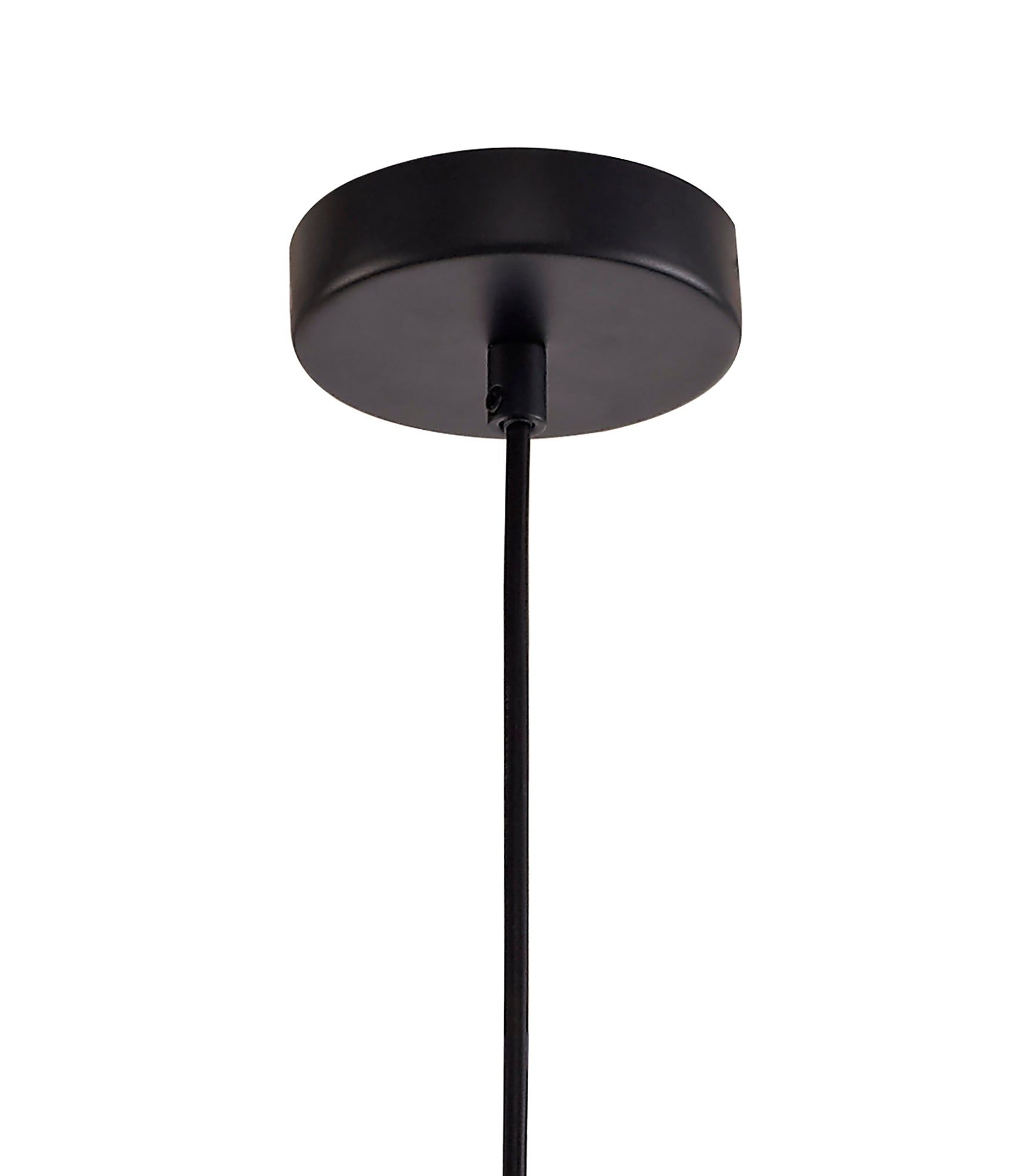 Cinto Single Cone/Tube  Pendant 1 Light E27, Black/Amber Glass