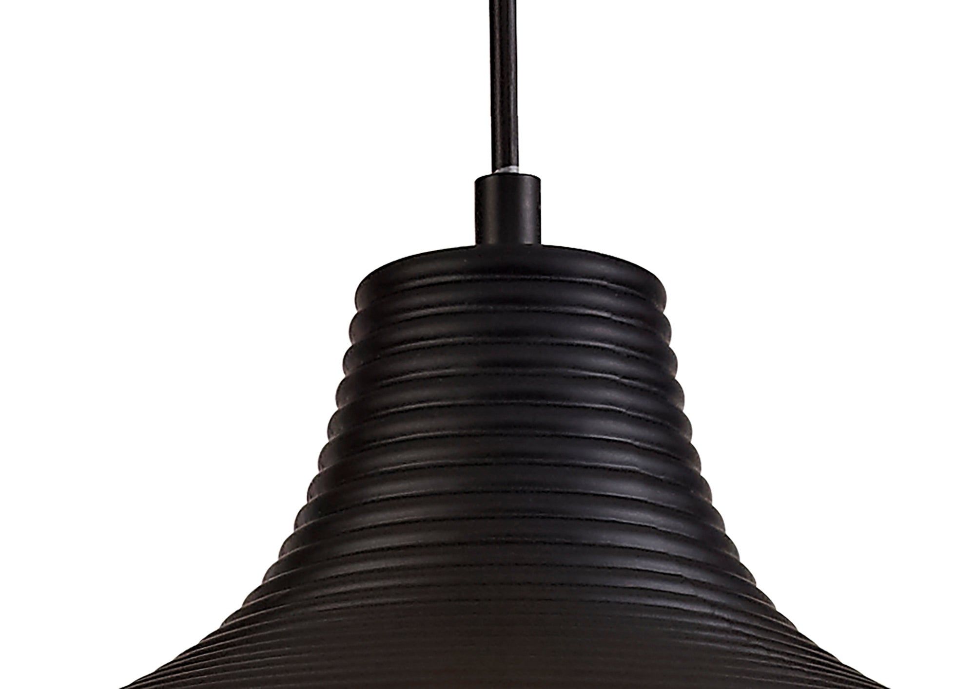 Cinto Single Vase Pendant 1 Light E27, Black/Amber Glass