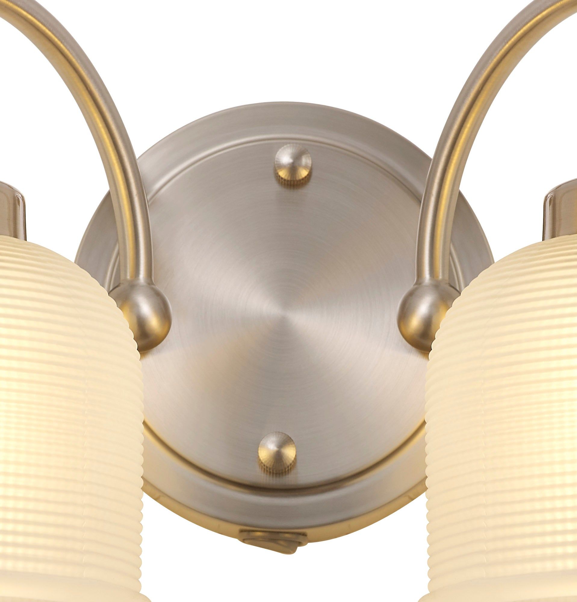 Isola Switched Wall Lamp 2 Light E27 Polished Nickel / Prismatic Glass