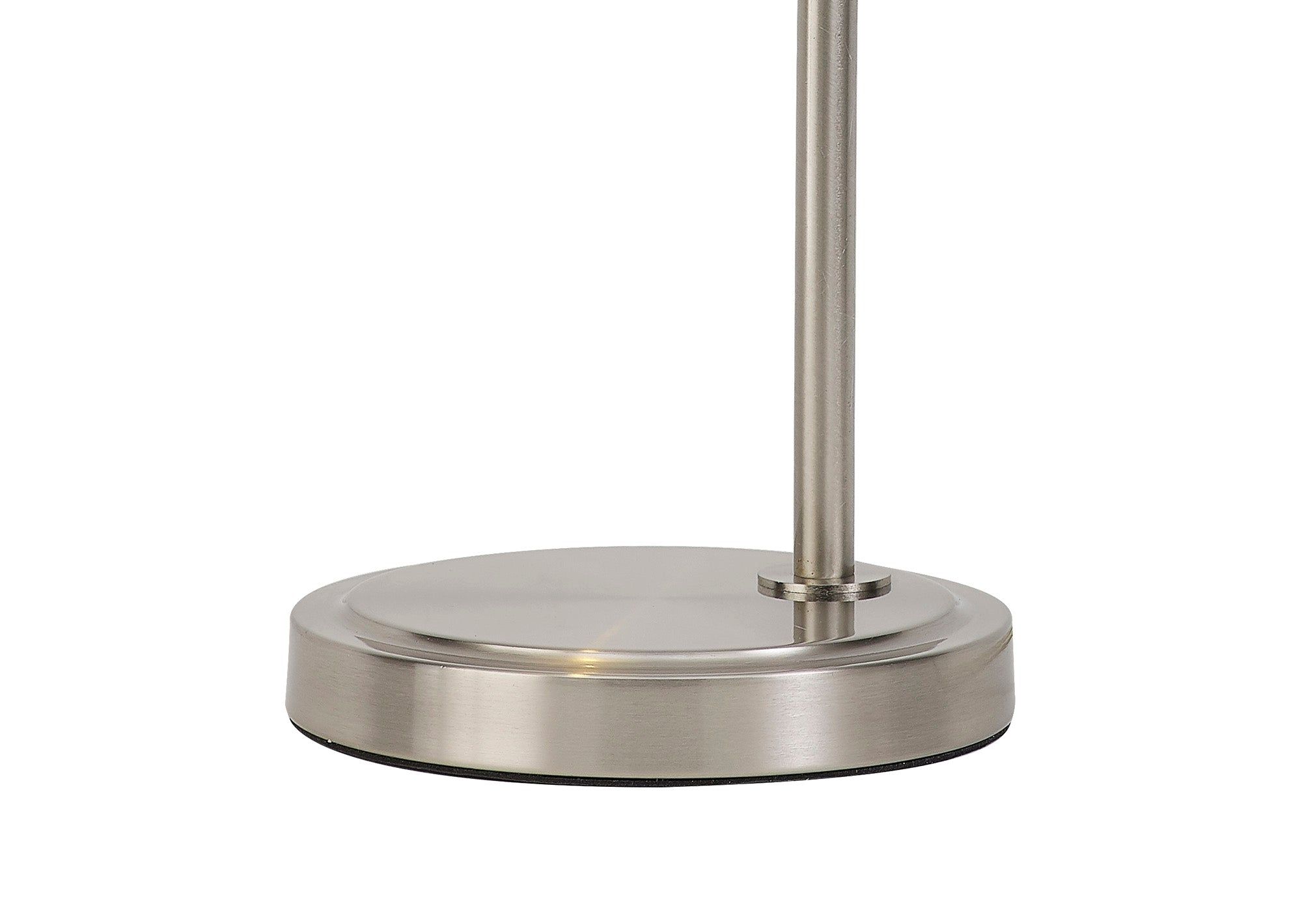 Isola Table Lamp 1 Light E27 Satin Nickel /Prismatic Glass
